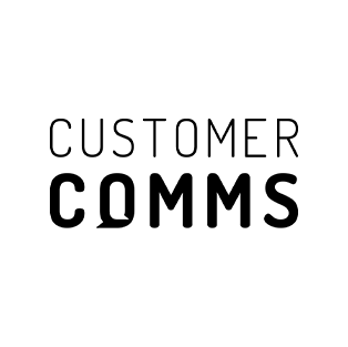 Logotipo negro Customer comms servicios y soluciones tecnologicas