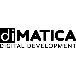Logotipo negro diMatica Empresa de servicios IT multidisciplinares