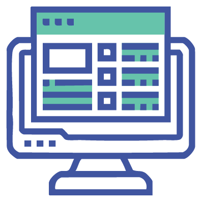 Computer with a document showing translation of digital forms and applications