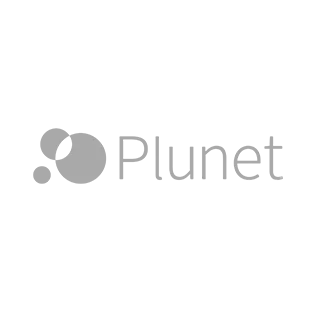 Logotipo gris Plunet